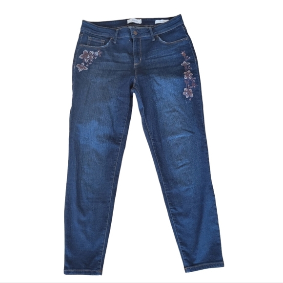 Jessica Simpson Embroidered Ankle Skinny Denim Jeans Size 12 - Picture 1 of 5